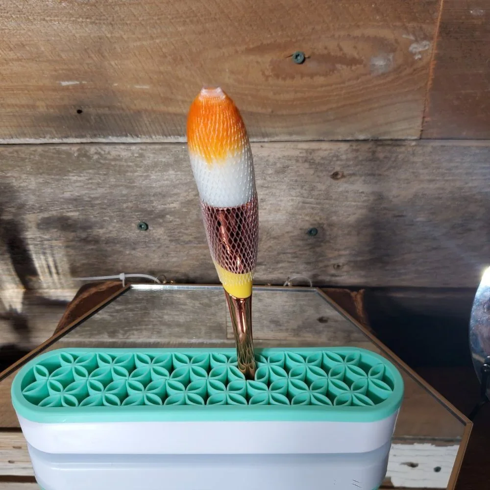 Large Professional Powder Brush -  Copper/Yellow/Orange